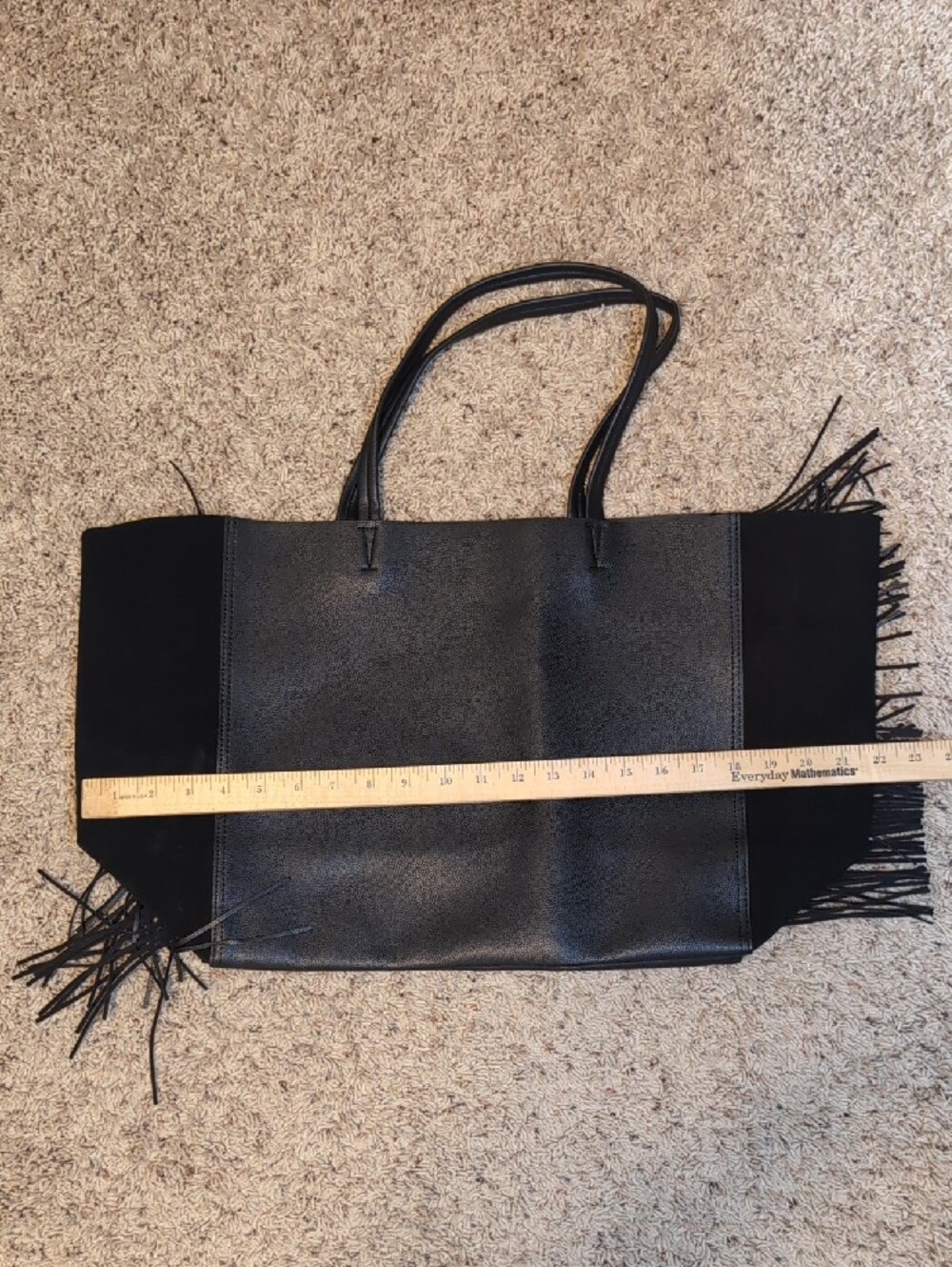 Victoria's Secret Black Fringe Tote NWOT - Picture 7 of 7